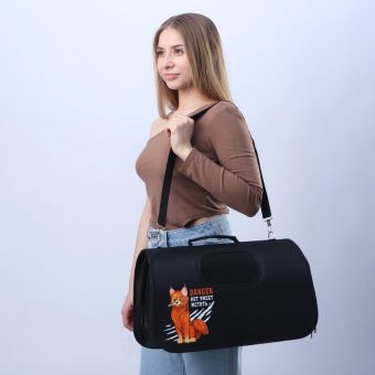 Сумка - переноска раскладная, каркасная Danger 43x20x27 см Сумка - переноска раскладная, каркасная Danger 43x20x27 см