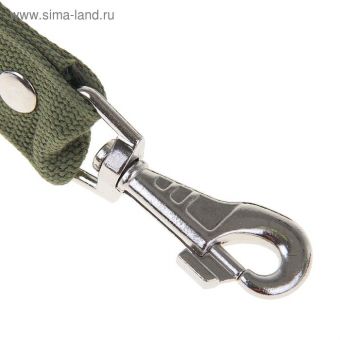 Поводок брезентовый 7 м х 3,5 см, тёмно-зелёный Поводок брезентовый 7 м х 3,5 см, тёмно-зелёный