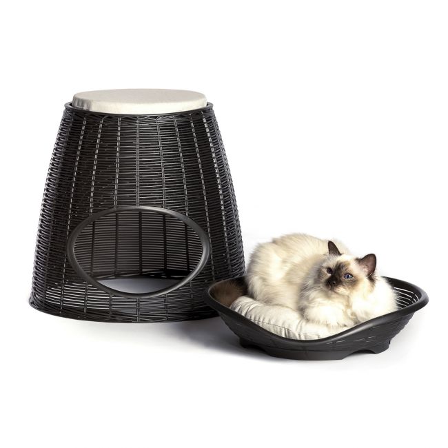 BAMA PET домик для кошек PASHA 52х60х46/55h см, с подушечками, коричневый BAMA PET домик для кошек PASHA 52х60х46/55h см, с подушечками, коричневый