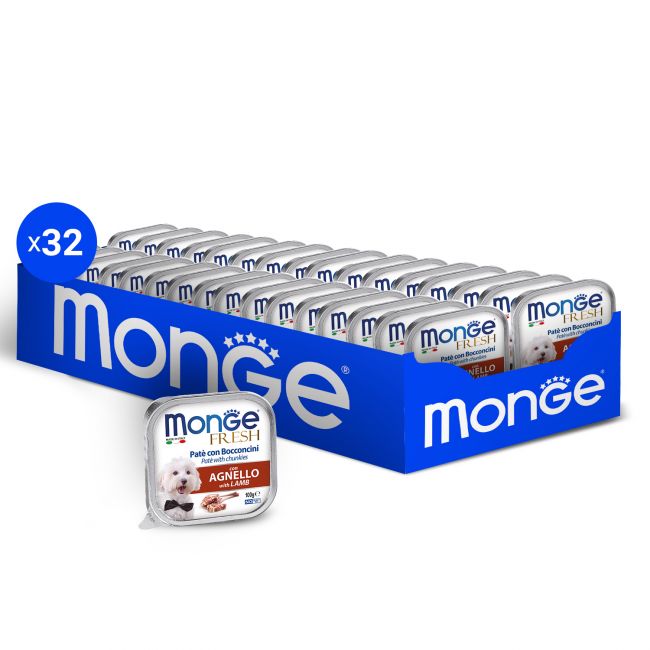 Влажный корм Monge Dog Fresh для собак, с ягненком, консервы 100 г Влажный корм Monge Dog Fresh для собак, с ягненком, консервы 100 г