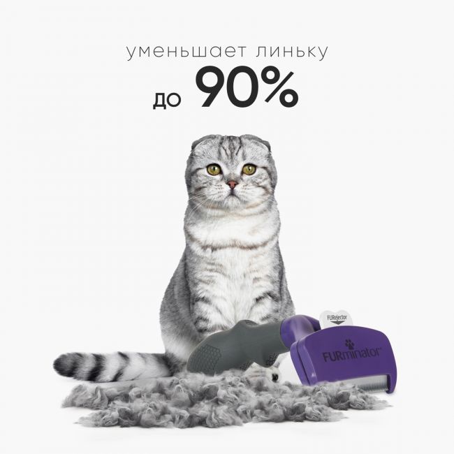 Фурминатор FURminator M/L для больших кошек c короткой шерстью Фурминатор FURminator M/L для больших кошек c короткой шерстью