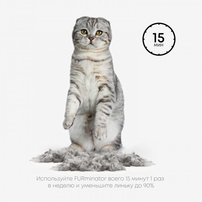 Фурминатор FURminator M/L для больших кошек c короткой шерстью Фурминатор FURminator M/L для больших кошек c короткой шерстью
