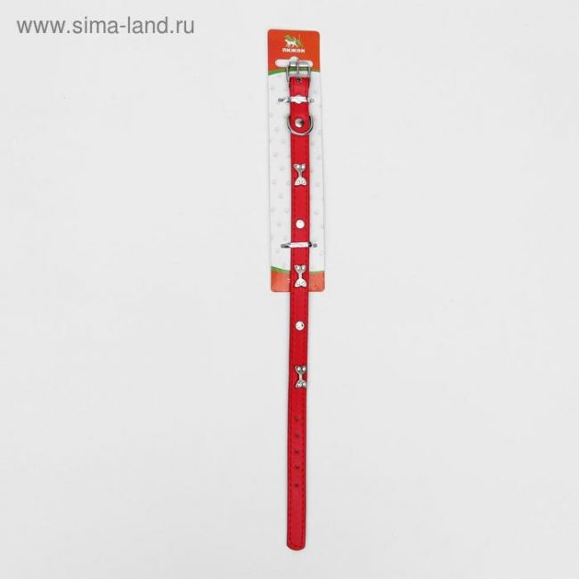 Ошейник "Бантики и стразы",38 х 1,5 см, ОШ 27-33, красный Ошейник "Бантики и стразы",38 х 1,5 см, ОШ 27-33, красный