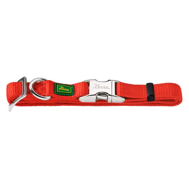 Hunter ошейник для собак ALU-Strong M (40-55 см) нейлон с металлической застежкой красный Hunter ошейник для собак ALU-Strong M (40-55 см) нейлон с металлической застежкой красный