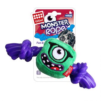 75434 Игрушка для собак Монстр с пищалкой и резиновой веревкой 23см, серия MONSTER ROPE 75434 Игрушка для собак Монстр с пищалкой и резиновой веревкой 23см, серия MONSTER ROPE