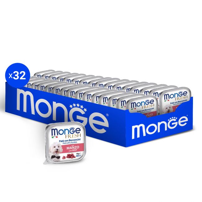 Влажный корм Monge Dog Fresh для собак, с говядиной, консервы 100 г