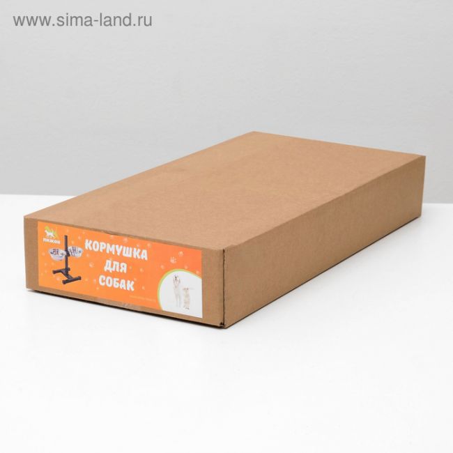Подставка с мисками, 2 х 1 л, высота 40 см, разборная, чёрная Подставка с мисками, 2 х 1 л, высота 40 см, разборная, чёрная