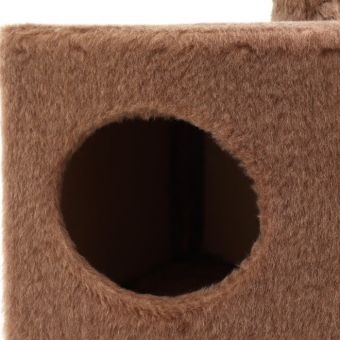Комплекс-когтеточка "Пижон", угловой 55 х 55 х 130,5см, мех, джут, коричневый Комплекс-когтеточка "Пижон", угловой 55 х 55 х 130,5см, мех, джут, коричневый