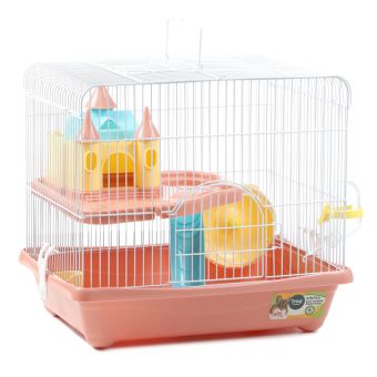Клетка YD301 для мелких животных, эмаль, персиковая, 350*260*310мм