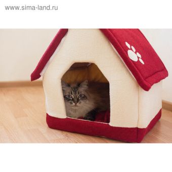 Домик "Лапка", мебельная ткань, 39 х 39 х 43 см, микс цветов Домик "Лапка", мебельная ткань, 39 х 39 х 43 см, микс цветов