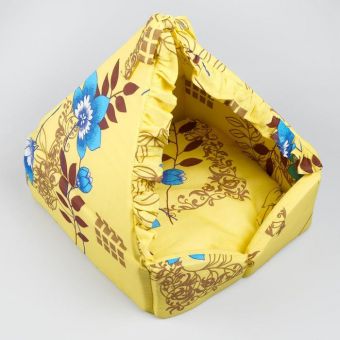 Домик "Люлька", закрытый, 40х40х45 см, желтый оттенок
