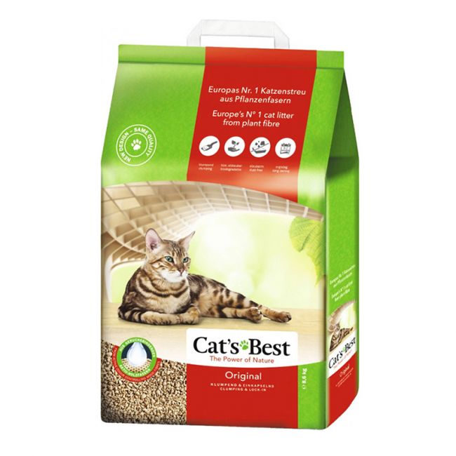 Наполнитель для кошачьих туалетов Cat's Best Original 20л*8,6кг, древесный комкующийся Наполнитель для кошачьих туалетов Cat's Best Original 20л*8,6кг, древесный комкующийся