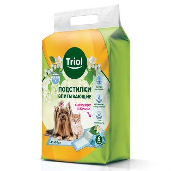 Подстилки впитывающие с ароматом жасмина, 450*600мм (уп.6шт.) Подстилки впитывающие с ароматом жасмина, 450*600мм (уп.6шт.)