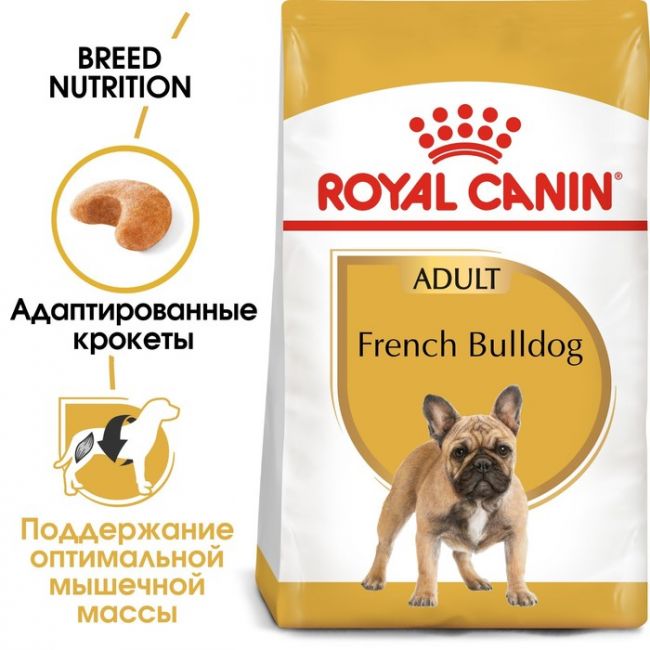 Сухой корм RC French Bulldog Adult для французского бульдога, 9 кг Сухой корм RC French Bulldog Adult для французского бульдога, 9 кг