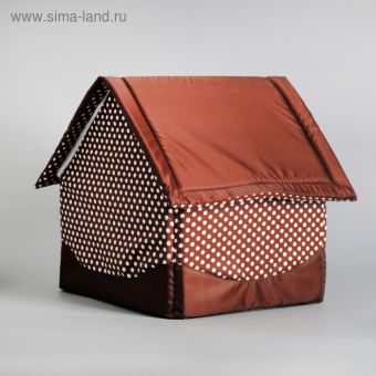 Домик "Нежность", 34 х 32 х 37 см, коричневый Домик "Нежность", 34 х 32 х 37 см, коричневый