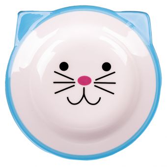 Миска Mr.Kranch керамическая для кошек Мордочка кошки 150 мл голубая Миска Mr.Kranch керамическая для кошек Мордочка кошки 150 мл голубая