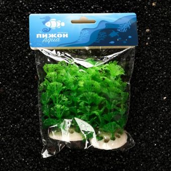 Растение искусственное аквариумное кустовое, 10 см, зеленый Растение искусственное аквариумное кустовое, 10 см, зеленый