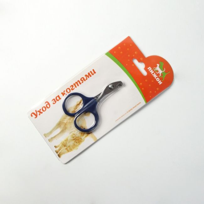 Ножницы-когтерезы изогнутые с прорезиненными ручками, отверстие 6 мм, тёмно-синие Ножницы-когтерезы изогнутые с прорезиненными ручками, отверстие 6 мм, тёмно-синие
