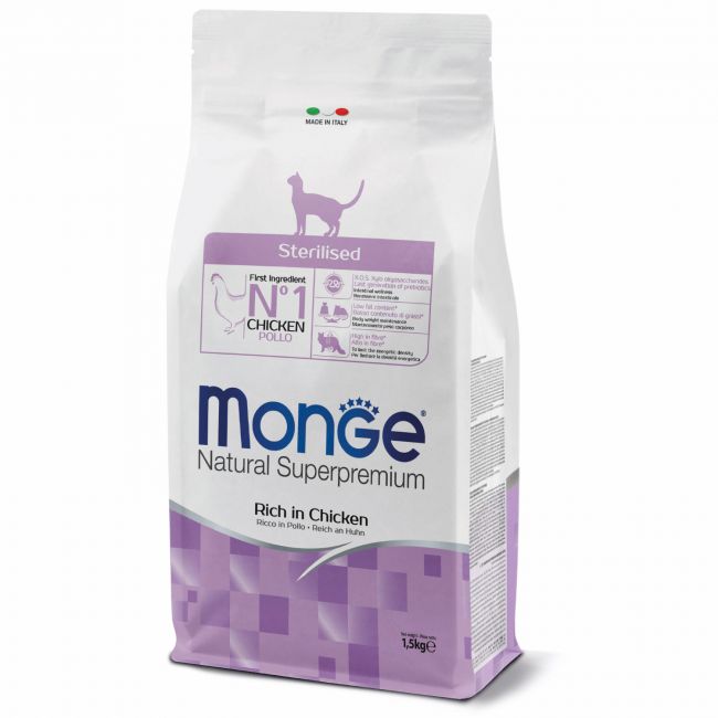 Сухой корм Monge Cat Daily Line Sterilised корм для стерилизованных кошек, из курицы 1,5 кг Сухой корм Monge Cat Daily Line Sterilised корм для стерилизованных кошек, из курицы 1,5 кг