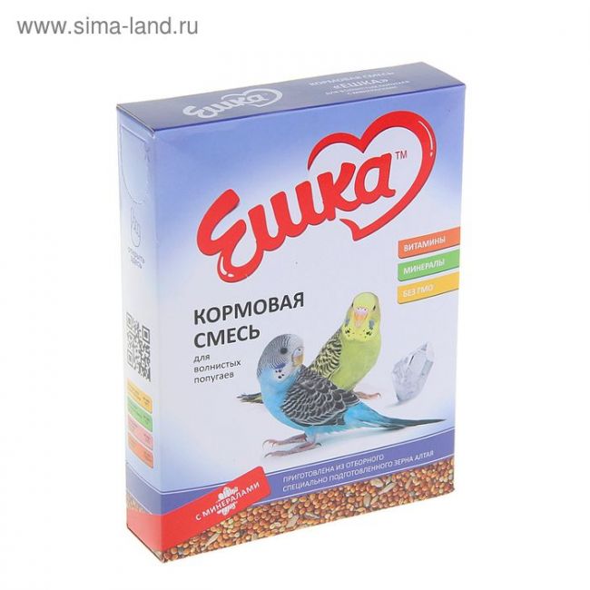 Корм «Ешка» для волнистых попугаев, с минералами, 500 г Корм «Ешка» для волнистых попугаев, с минералами, 500 г