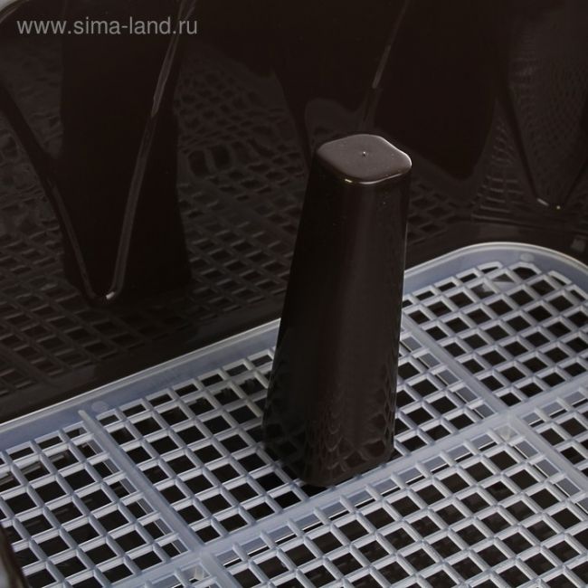 Туалет "Риф" со столбиком, для собак, 40 х 40 см, шоколадный Туалет "Риф" со столбиком, для собак, 40 х 40 см, шоколадный