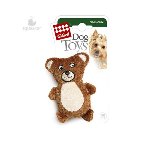 75023 Игрушка для собак Мишка с пищалкой 9см, серия PLUSH FRIENDZ 75023 Игрушка для собак Мишка с пищалкой 9см, серия PLUSH FRIENDZ