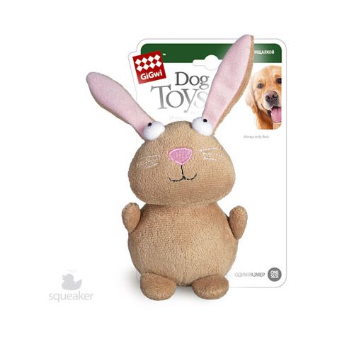 75053 Игрушка для собак Кролик с пищалкой 16см, серия PLUSH FRIENDZ 75053 Игрушка для собак Кролик с пищалкой 16см, серия PLUSH FRIENDZ