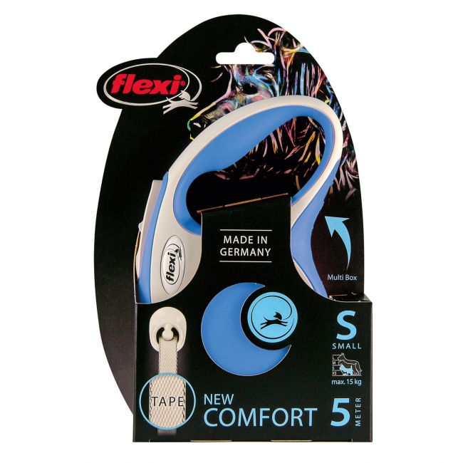 flexi рулетка NEW LINE Comfort S (до 15 кг) лента 5 м серый/синий flexi рулетка NEW LINE Comfort S (до 15 кг) лента 5 м серый/синий