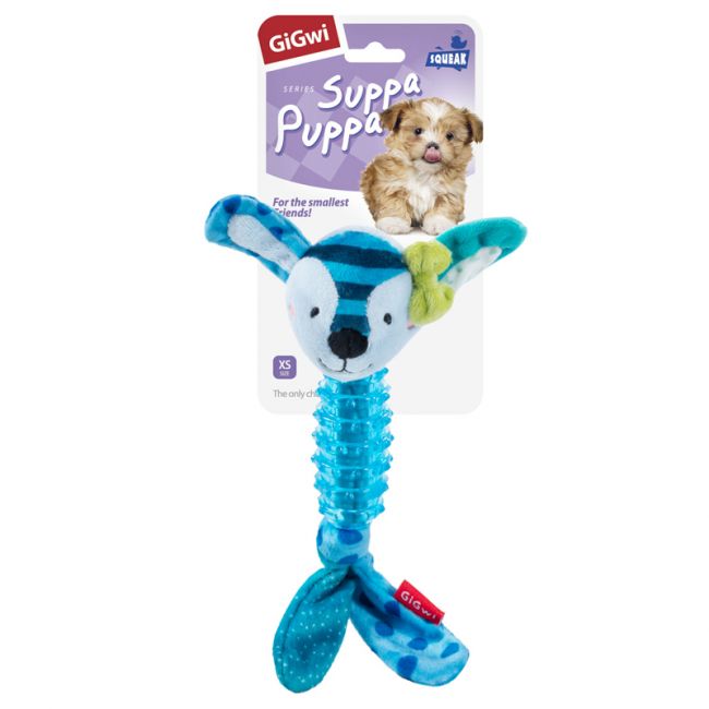 75529 Игрушка для маленьких собак Заяц с пищалкой 15см, серия SUPPA PUPPA