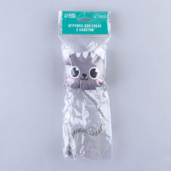 Игрушка для собак «Котик», с канатом Игрушка для собак «Котик», с канатом