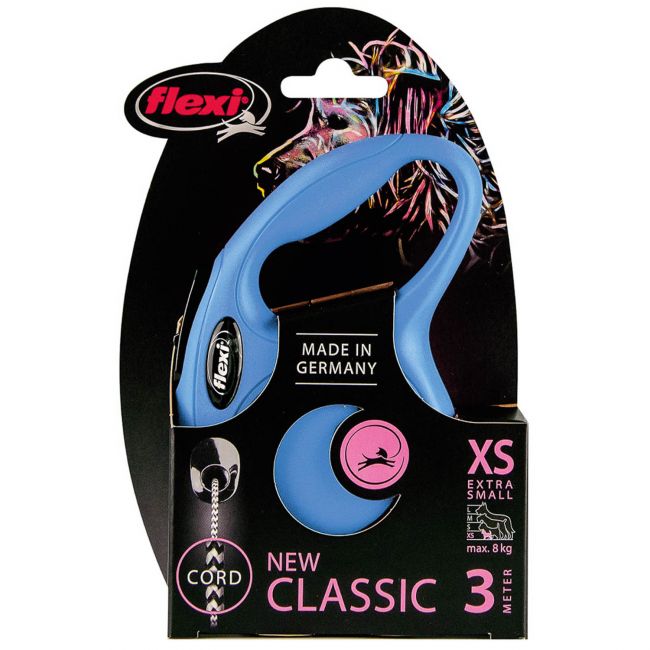 flexi рулетка New Classic XS (до 8 кг) 3 м трос синяя flexi рулетка New Classic XS (до 8 кг) 3 м трос синяя