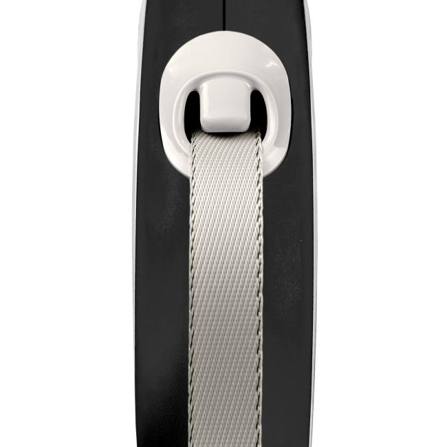 flexi рулетка NEW LINE Comfort L (до 60 кг) лента 5 м серый/черный