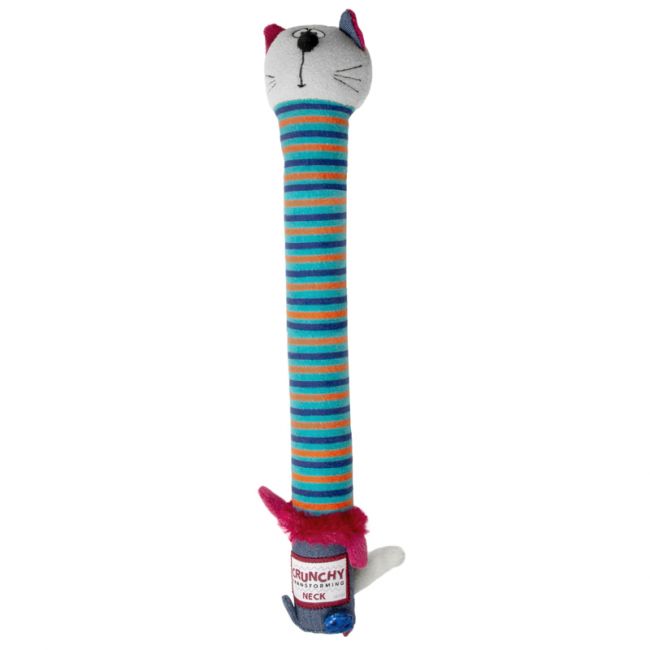 75413 Игрушка для собак Кот с хрустящей шеей и пищалкой 32см, серия CRUNCHY NECK 75413 Игрушка для собак Кот с хрустящей шеей и пищалкой 32см, серия CRUNCHY NECK