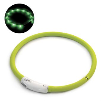 Ошейник светодиодный "Шнурок" M, салатовый, 10*600мм, серия NIGHT CITY Ошейник светодиодный "Шнурок" M, салатовый, 10*600мм, серия NIGHT CITY