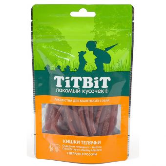 Лакомство TiTBiT Кишки телячьи для маленьких собак 50 г Лакомство TiTBiT Кишки телячьи для маленьких собак 50 г