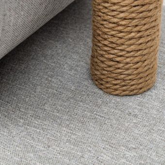 Комплекс-когтеточка с туннелем и полочкой "Пижон", 44х35х50 см, рогожка, джут, серо-синий Комплекс-когтеточка с туннелем и полочкой "Пижон", 44х35х50 см, рогожка, джут, серо-синий