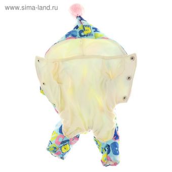Комбинезон для животных "Принт", флис, XL (ДС 32-34, ОШ 32, ОГ 40-44 см), микс