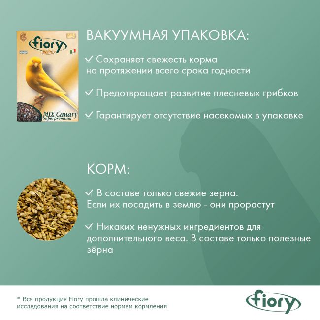 FIORY корм для канареек ORO MIX Canarini 400 г FIORY корм для канареек ORO MIX Canarini 400 г