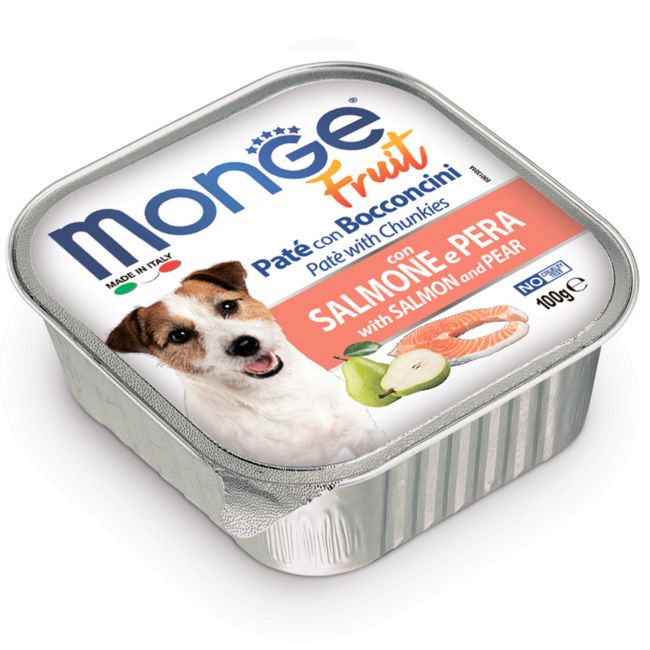Влажный корм Monge Dog Fruit для собак, с лососем и грушей, консервы 100 г Влажный корм Monge Dog Fruit для собак, с лососем и грушей, консервы 100 г