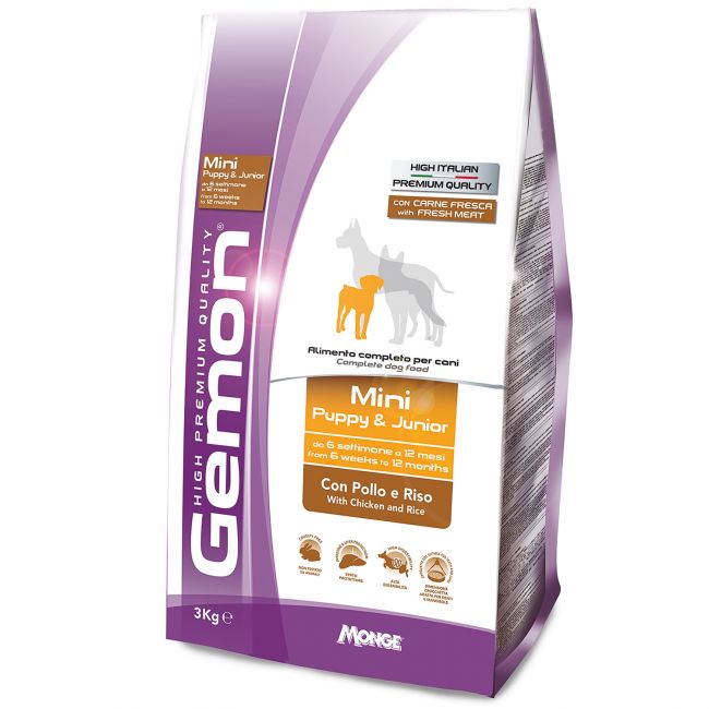 Сухой корм Gemon Dog Mini для щенков мелких пород, с курицей с рисом 3 кг Сухой корм Gemon Dog Mini для щенков мелких пород, с курицей с рисом 3 кг