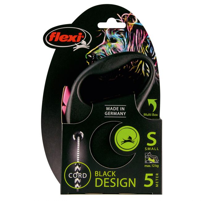 flexi рулетка Black Design S (до 12 кг) 5 м трос черный/розовый flexi рулетка Black Design S (до 12 кг) 5 м трос черный/розовый
