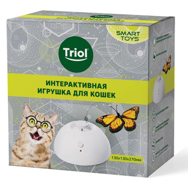 Интерактивная игрушка для кошек на батарейках "Бабочка", 130*130*270мм, серия SMART TOYS Интерактивная игрушка для кошек на батарейках "Бабочка", 130*130*270мм, серия SMART TOYS
