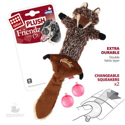 75325 Игрушка для собак Шкурка волка со сменными пищалками 37см, серия PLUSH FRIENDZ 75325 Игрушка для собак Шкурка волка со сменными пищалками 37см, серия PLUSH FRIENDZ