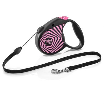Поводок-рулетка для собак Flexi Life Geometry Pink S 5м до 12кг, трос Поводок-рулетка для собак Flexi Life Geometry Pink S 5м до 12кг, трос