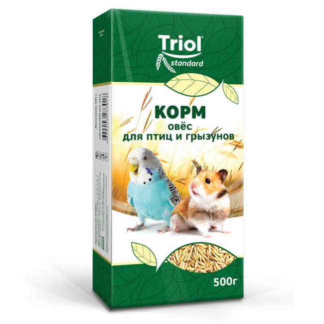 Корм для птиц и грызунов "Овёс", 500г, Тriol Standard Корм для птиц и грызунов "Овёс", 500г, Тriol Standard