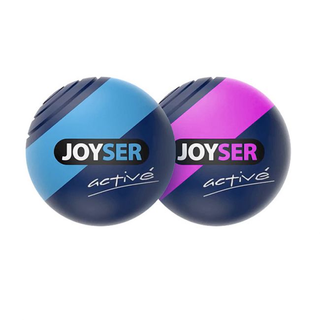 Игрушка для собак JOYSER Active Два резиновых мяча с пищалкой M голубой, розовый, 6,3 см Игрушка для собак JOYSER Active Два резиновых мяча с пищалкой M голубой, розовый, 6,3 см