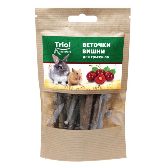 Лакомство веточки вишни для грызунов, 40г, Тriol Standard Лакомство веточки вишни для грызунов, 40г, Тriol Standard