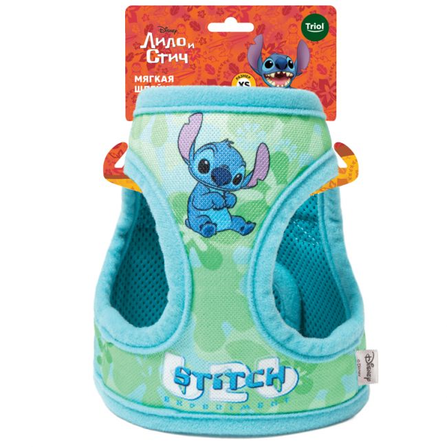 Мягкая шлейка-жилетка Disney Stitch XS, обхват груди 350мм