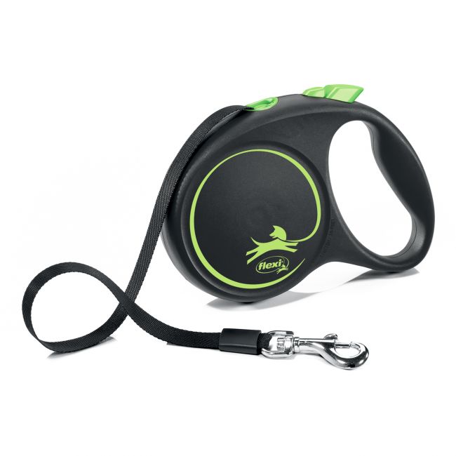 flexi рулетка Black Design M (до 25 кг) 5 м лента черный/зеленый flexi рулетка Black Design M (до 25 кг) 5 м лента черный/зеленый