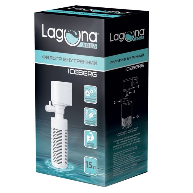 Фильтр JY601F внутренний, 15Вт, 880л/ч, до 250л, 100*60*190мм, серия ICEBERG Фильтр JY601F внутренний, 15Вт, 880л/ч, до 250л, 100*60*190мм, серия ICEBERG
